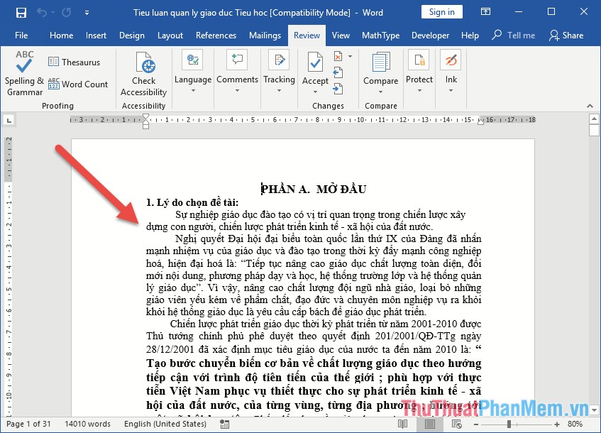 How to use Track Changes in Word Picture 10