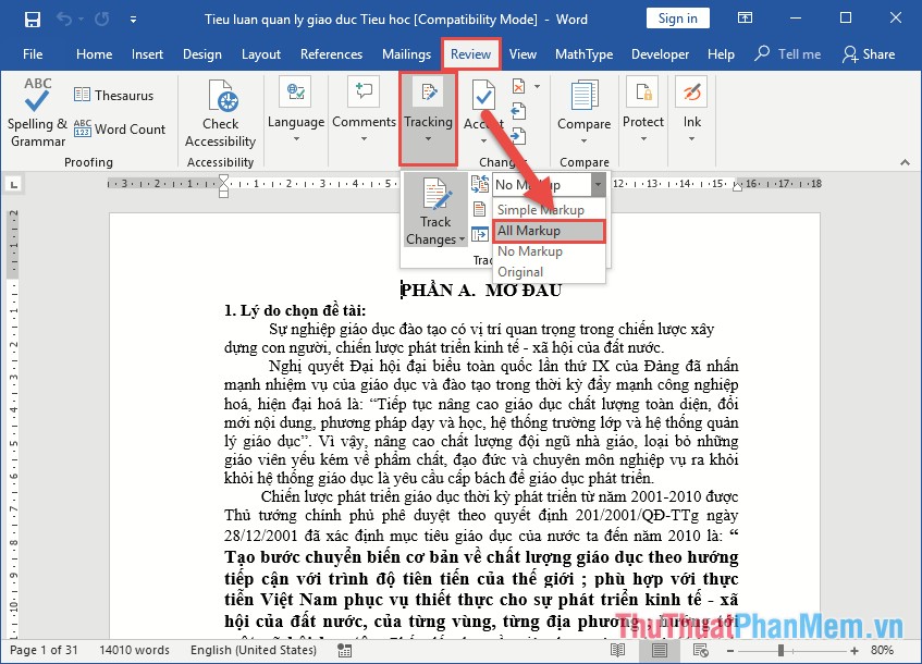 How to use Track Changes in Word Picture 11