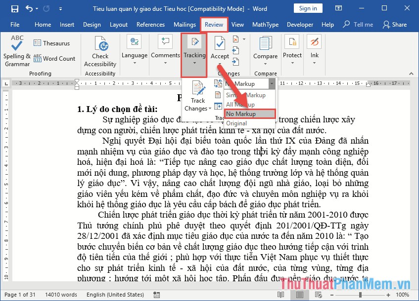 How to use Track Changes in Word Picture 16