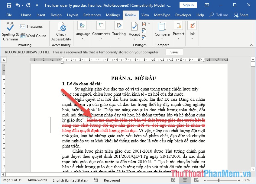 How to use Track Changes in Word