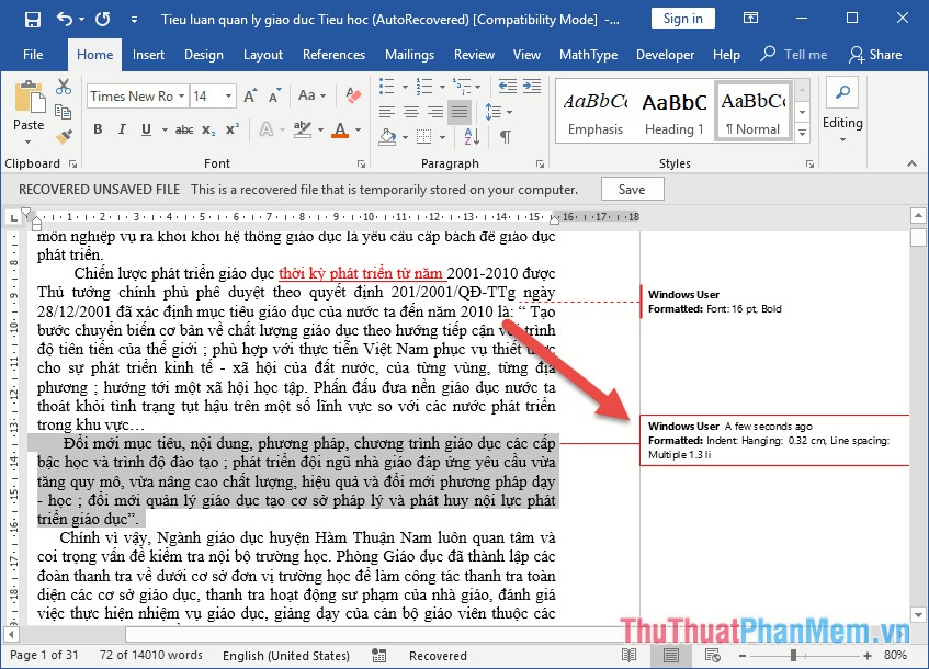 How to use Track Changes in Word