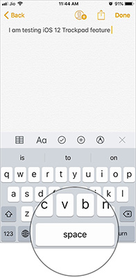 How to use trackpad mode on iPhone Picture 2