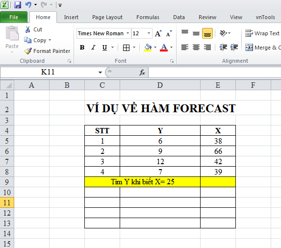 How to use TREND - FORECAST function Picture 6