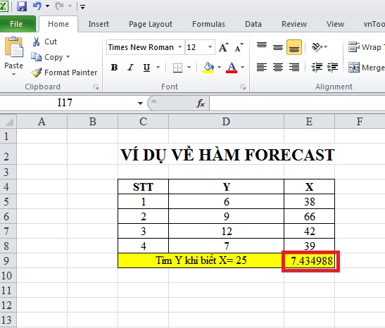 How to use TREND - FORECAST function Picture 8