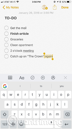 How to use Undo and Redo functions when writing text on iPhone Picture 4