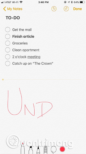 How to use Undo and Redo functions when writing text on iPhone Picture 6
