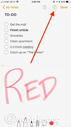 How to use Undo and Redo functions when writing text on iPhone Picture 7