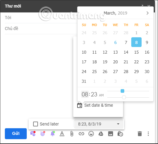 How to use Unlimited Email Tracker to schedule Gmail sending Picture 8