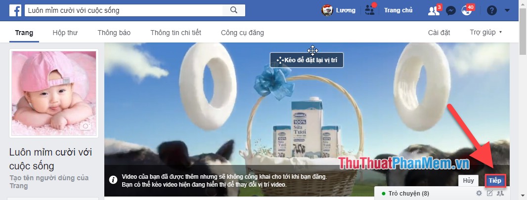 How to use video as a Facebook Fanpage cover image Picture 7