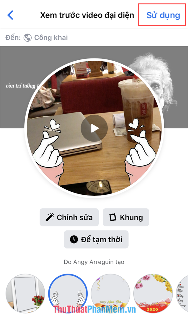How to use Video as Avatar avatar for Facebook Picture 8