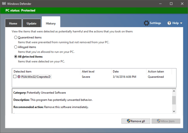 How to use Windows Defender to scan programs that do not want PUP? Picture 6