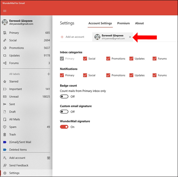How to use WunderMail for Gmail on Windows 10 Picture 10