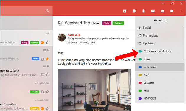 How to use WunderMail for Gmail on Windows 10 Picture 6