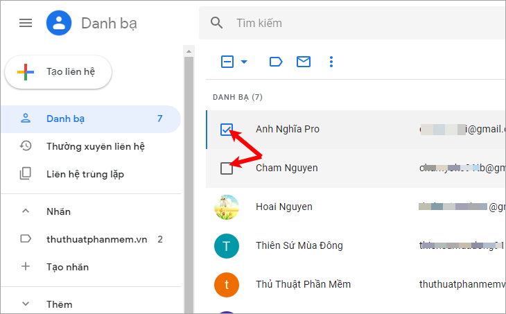 How to view, add, edit, delete contacts on Gmail Picture 12