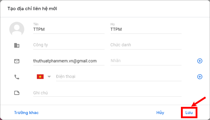 How to view, add, edit, delete contacts on Gmail Picture 7