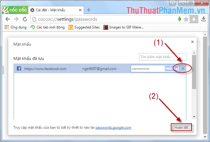 How to view and delete saved passwords on Firefox, Chrome, Coc Coc Picture 12