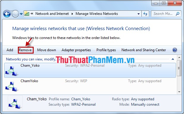 How to view and delete Wifi passwords stored on the Laptop Picture 7