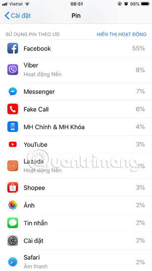 How to view battery life on iOS 12 Picture 3