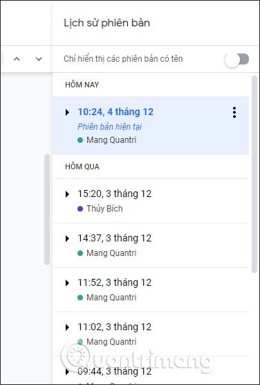 How to view editing history on Google Docs Picture 2