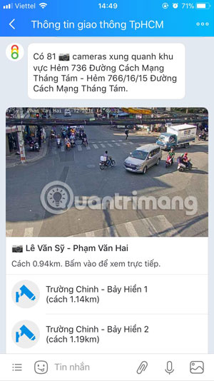 How to view Ho Chi Minh City traffic camera on Zalo Picture 10