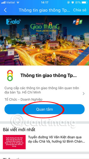 How to view Ho Chi Minh City traffic camera on Zalo Picture 3