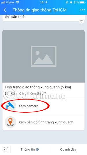 How to view Ho Chi Minh City traffic camera on Zalo Picture 6