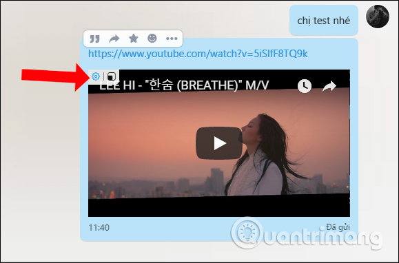 How to view miniature YouTube videos when chatting on Zalo Picture 3