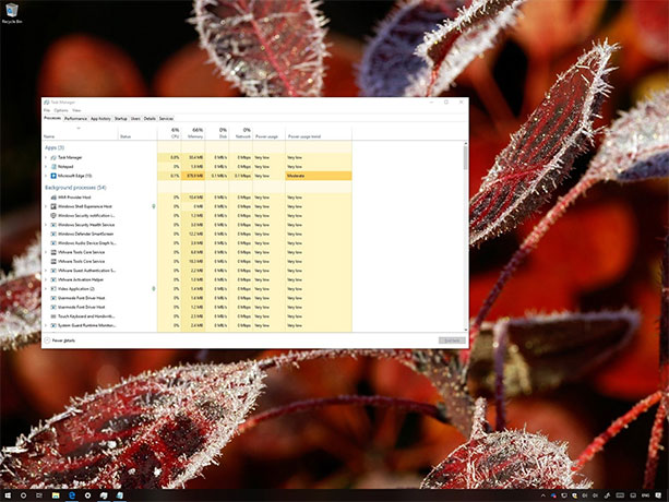 How to view the application's energy usage with Task Manager on Windows 10 Picture 1