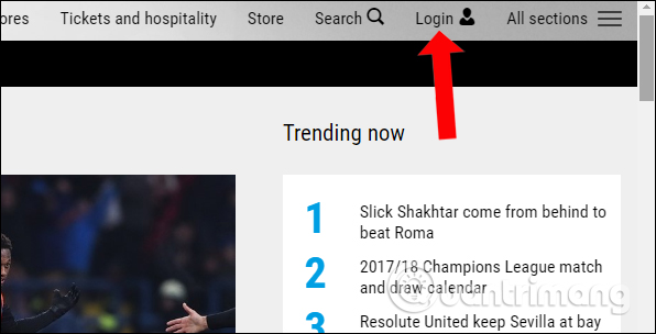 How to view the European Cup directly on the UEFA home page Picture 1