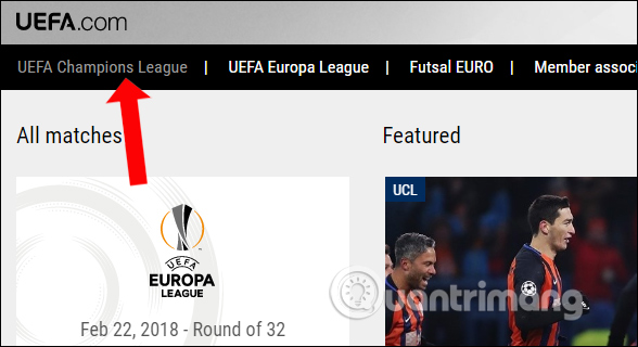 How to view the European Cup directly on the UEFA home page Picture 6