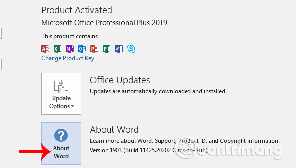 How to view the version of Word in use Picture 8