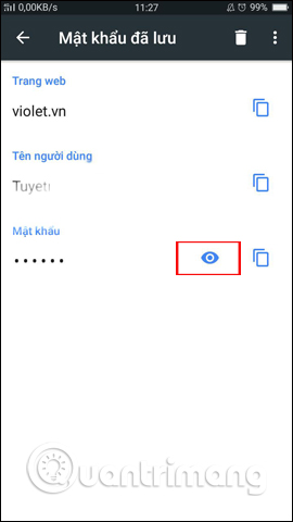 How to view website passwords saved on Chrome Android Picture 5