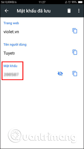 How to view website passwords saved on Chrome Android Picture 7