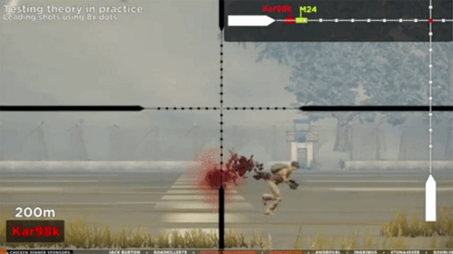 How to watch Kar98, M24 lowers the moving target in PUBG Picture 3