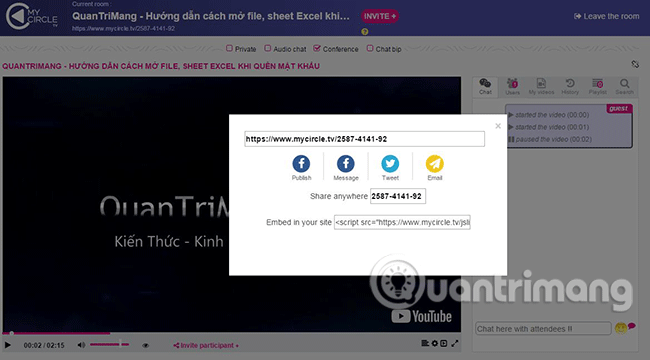 How to watch YouTube, movies online with friends far away with MyCicle, Watch2Gether Picture 2