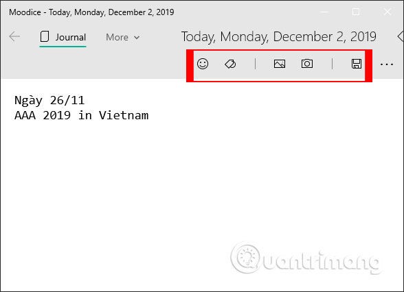 How to write a diary on Moodice Windows 10 Picture 4