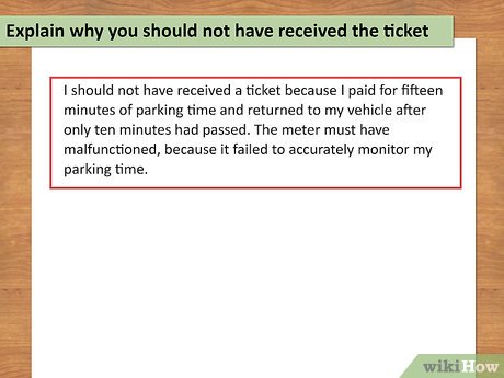 How to Write a Letter to Contest a Parking Ticket Picture 5