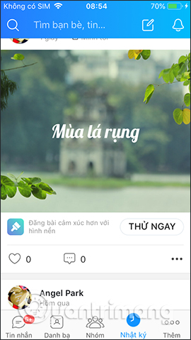 How to write a Zalo diary with a wallpaper Picture 12