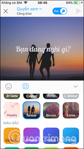 How to write a Zalo diary with a wallpaper Picture 3