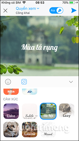 How to write a Zalo diary with a wallpaper Picture 6