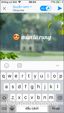 How to write a Zalo diary with a wallpaper Picture 8