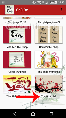 How to write calligraphy Dinh Dau New Year on Android Picture 2