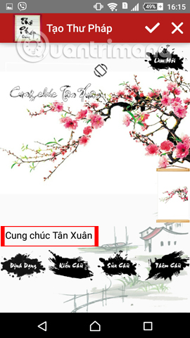 How to write calligraphy Dinh Dau New Year on Android Picture 3