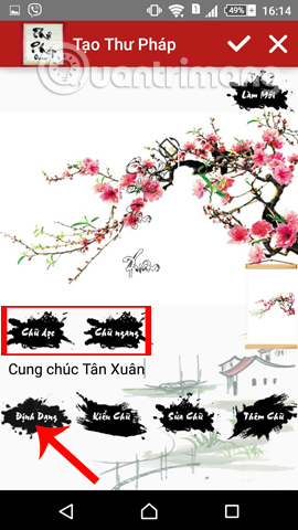How to write calligraphy Dinh Dau New Year on Android Picture 4