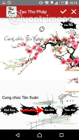 How to write calligraphy Dinh Dau New Year on Android Picture 6