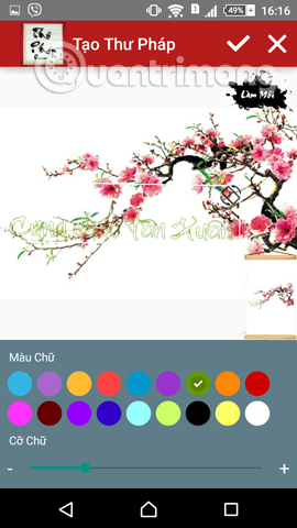 How to write calligraphy Dinh Dau New Year on Android Picture 7