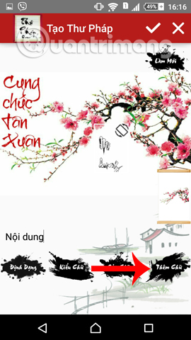 How to write calligraphy Dinh Dau New Year on Android Picture 8