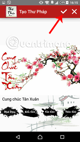 How to write calligraphy Dinh Dau New Year on Android Picture 9