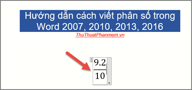 making fractions in microsoft word 2016