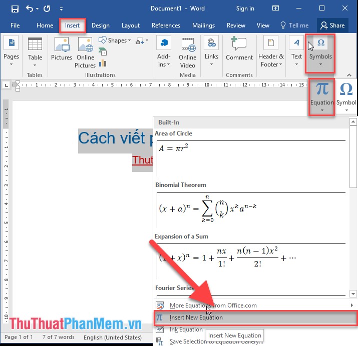 fractions in microsoft word 2007